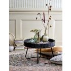Bloomingville Hattie fekete rattan dohányzóasztal – kerek, modern nappali asztal, Ø60×40 cm
