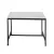 Bloomingville Niah fehér kerámia és kő dohányzóasztal – fekete fém vázzal, minimalista nordic stílus, 60×45×60 cm