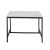Bloomingville Niah fehér kerámia és kő dohányzóasztal – fekete fém vázzal, minimalista nordic stílus, 60×45×60 cm