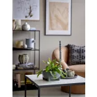 Bloomingville Niah fehér kerámia és kő dohányzóasztal – fekete fém vázzal, minimalista nordic stílus, 60×45×60 cm