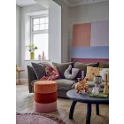 Bloomingville Milos fekete újrahasznosított fenyőfa dohányzóasztal – kerek, rusztikus lábakkal, Ø70×43 cm
