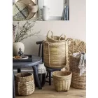 Bloomingville Milos fekete újrahasznosított fenyőfa dohányzóasztal – kerek, rusztikus lábakkal, Ø70×43 cm