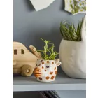 Zsiráf alakú, barna Bloomingville MINI Roam váza kézzel festett részletekkel