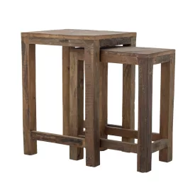 Creative Collection Galen újrahasznosított fa oldalasztal szett – 2 db, viaszolt felület, mediterrán stílus