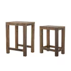 Creative Collection Galen újrahasznosított fa oldalasztal szett – 2 db, viaszolt felület, mediterrán stílus
