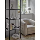 Bloomingville Loups fekete moduláris vas könyvespolc – porszórt, megfordítható polclapokkal, modern skandináv dizájn, 59×90×38 cm