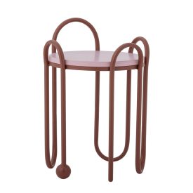 Bloomingville Whimsica piros asztal – kontrasztos színű grafikus fém design, Ø30,5×46 cm