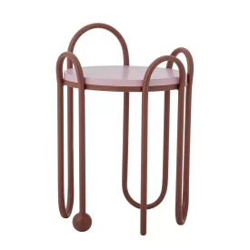 Bloomingville Whimsica piros asztal – kontrasztos színű grafikus fém design, Ø30,5×46 cm