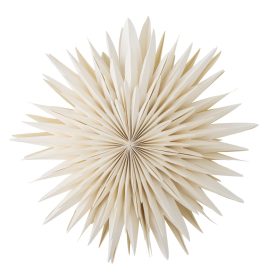 Bloomingville Elijas fehér LED-es világító papírcsillag, 50 cm, skandináv karácsonyi ablakdekoráció 