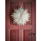 Bloomingville Elijas fehér LED-es világító papírcsillag, 50 cm, skandináv karácsonyi ablakdekoráció 