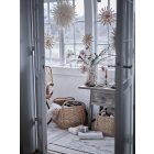 Bloomingville Elijas fehér LED-es világító papírcsillag, 50 cm, skandináv karácsonyi ablakdekoráció 