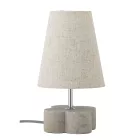 Bézs textilbúrás, természetes kőhatású talpú asztali lámpa – Foglio by Creative Collection.